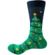 Men\'s Christmas sock with tree pattern, size 37-44, green