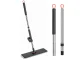 Flat Microfiber Floor Mop with Telescopic Handle and Rotating Head, Grey