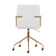Beauty Chair ACTIVESHOP QS-OF211G, Gold / Cream-Grey