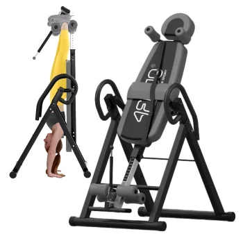 4Fizjo 1335 Inversion Table for Back Stretching, Grey/Black