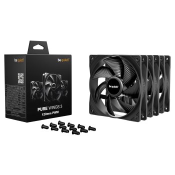 Be Quiet! Pure Wings 3 120mm PWM Case Fan 3-Pack Black
