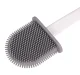 Silicone Toilet Brush with Holder, White
