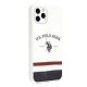 Apple iPhone 11 Pro Max 6.5\'\' US Polo Tricolor Pattern Collection Case Cover (USHCN65PCSTRB), White