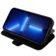 Apple iPhone 14 Pro Max 6.7\'\' BMW Leather Stamp Blue Lines Book Case Cover (BMBKP14X22RVSK), Black