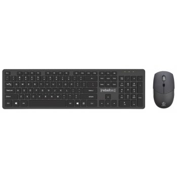 Rebeltec Combo Maxim Wireless Keyboard and Mouse Set, Black
