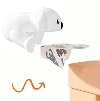 Corner protector white dog