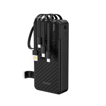 Dudao K11 Pro 20000mAh Powerbank with Built-in Cables, Black