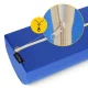 4FIZJO Rehabilitation Half Roller Massage Bolster 60x18x12 cm, Blue