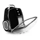 Pet carrier backpack with front window for cat or small dog, black