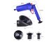 Pipe cleaning gun with 4 nozzles, blue