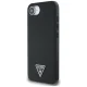 Guess Grained Triangle MagSafe Case for iPhone 16e Black