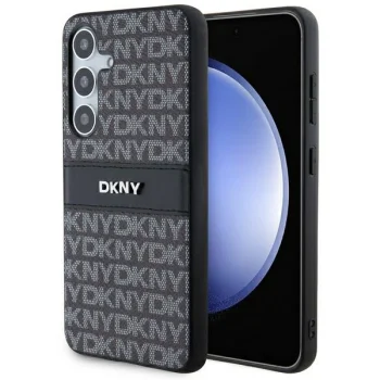 DKNY Samsung Galaxy S24+ Case Mono Stripe & Metal Logo, Black