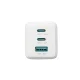 Joyroom JR-TG10 65W GaN 2x USB-C + USB-A Wall Charger with USB-C Cable, White