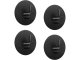 Round Self-Adhesive Wall Hook for Towels, Black Steel