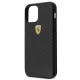 Ferrari iPhone 12 mini Case On Track Real Carbon, Black