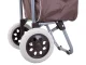 Foldable Shopping Trolley Bag on Wheels, Brown