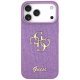 Guess iPhone 17 Pro Max Case Fixed Glitter Big 4G, Purple