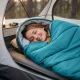 Mountain Goat Mummy Camping Sleeping Bag 210 x 73 cm, Blue