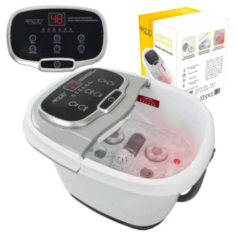 4Fizjo FOOT MASSAGER PRO+ Electric Water Foot Massager, White/Grey
