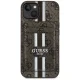 Guess 4G Stripes Case with MagSafe Wallet for iPhone 15, Brown