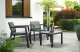 Outdoor Furniture Set Keter Emily Balcony with 2 Chairs and Coffee Table, Graphite Gray