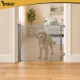 Purlov Retractable Safety Gate for Doors and Stairs up to 157 cm, Grey