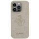 Guess iPhone 15 Pro Case Fixed Glitter Big 4G, Gold