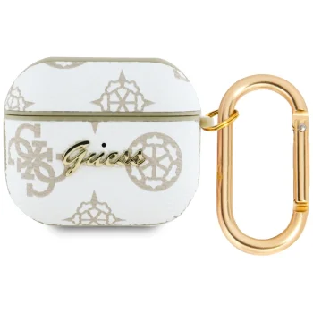 Guess AirPods 3 Case PU New 4G Hook, White