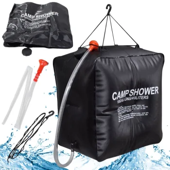 Solar Camping Shower 40L, Black