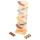 Wooden Car Ramp Track Zigzag Slide with 2 Cars