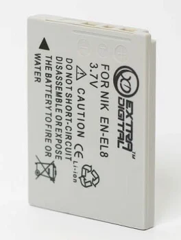 Extra Digital Battery for Nikon EN-EL8 (750mAh)