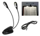 Double LED Clip-on Lamp, Black