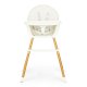 ECOTOYS 2-in-1 Convertible High Chair for Baby & Toddler, Beige