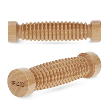 Wooden Body Massage Roller 4FIZJO, Brown