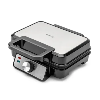 Huslog Waffle Maker 1200W, Black/Silver