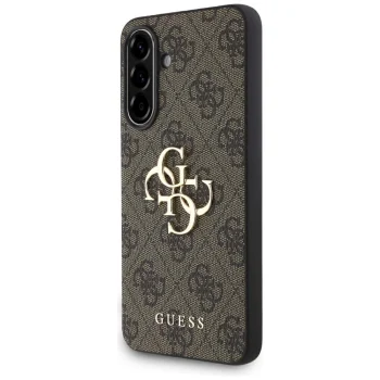 Guess HC 4G PU Big Logo Case for Samsung Galaxy A56 5G, Brown