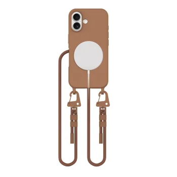 Tech-Protect iPhone 16 Case MagNecklace MagSafe with Lanyard, Brown