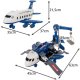 Transforming Police Airplane Toy with Fold-Out Parking Garage 26680