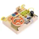 Ecotoys Wooden Sensory Educational Board with LED, Car Theme, 14 Elements