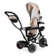 ECOTOYS 4-in-1 Toddler Tricycle with Rotating Seat and Push Handle, Beige