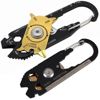 Multifunctional Carabiner Keychain Multitool 20in1