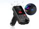 Bluetooth 5.0 FM Transmitter with Hands-Free, USB QC, TF, Bass, LCD, 12-24V, Black