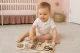 ECOTOYS Wooden Bear Busy Board for Toddlers Sensory Activity Panel 12 Elements