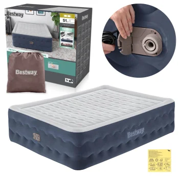 Bestway 6716P Inflatable Airbed with Built-in Pump, 203x152x51 cm