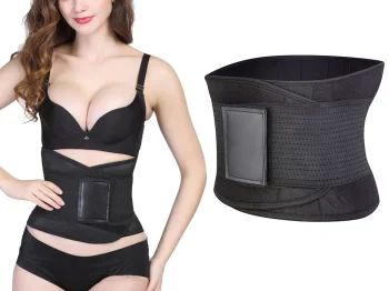 Neoprene Weight Loss Fitness Belt, Size M, Black