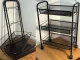 3-Tier Metal Rolling Storage Cart, Black