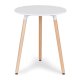 Modern Round Kitchen and Dining Table 60 cm ModernHome, Matte White