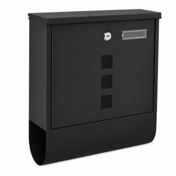 Black Mailbox for Letters and Newspapers