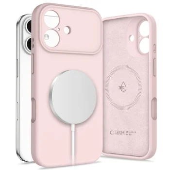 Tech-Protect Silicone MagSafe Case for iPhone 17, Pink