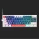 Machenike K500-B61 Wired Mechanical Gaming Keyboard, Blue and White